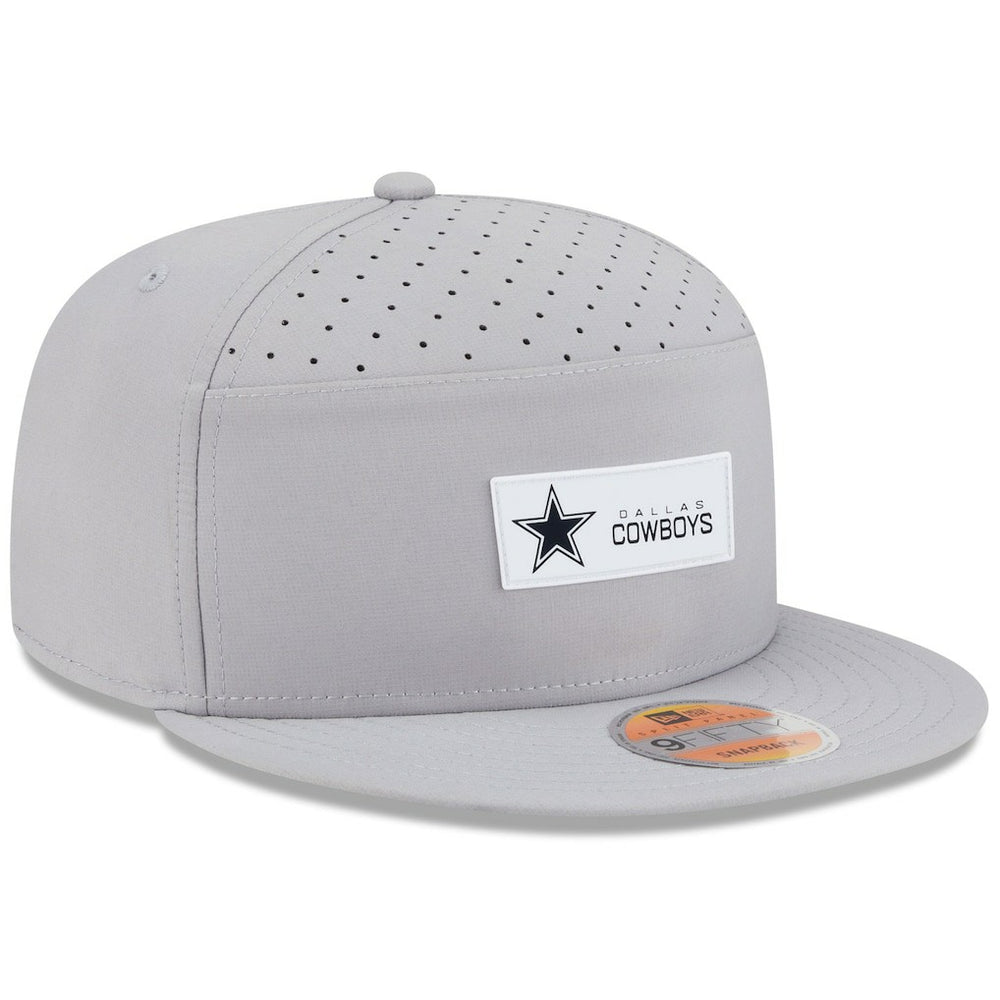 Dallas Cowboys New Era 2025 Sideline Split Panel 9FIFTY Snapback Hat Gray - NFL