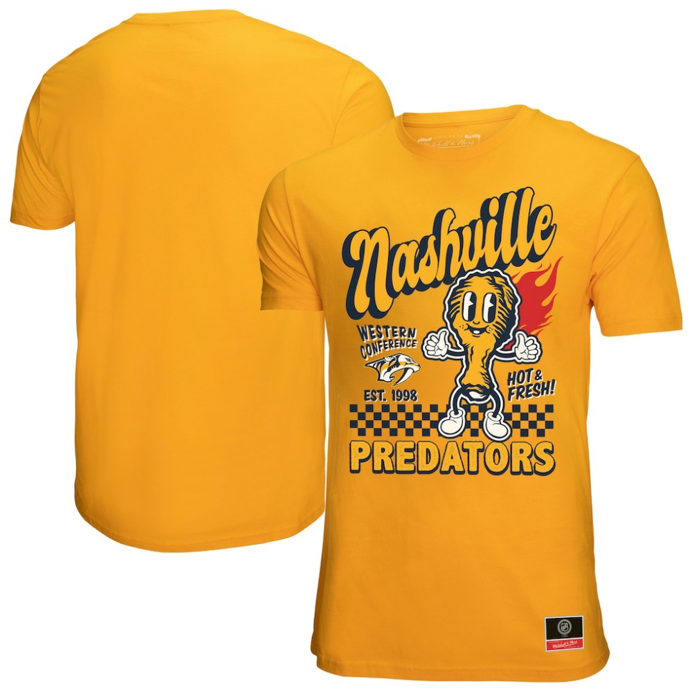 Nashville Predators - Mitchell & Ness Local Food T-Shirt Gold