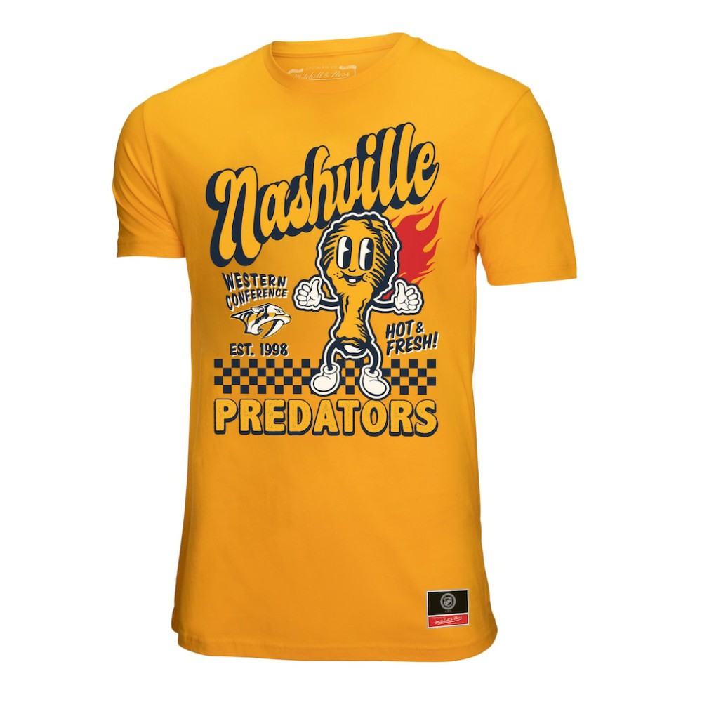 Nashville Predators - Mitchell & Ness Local Food T-Shirt Gold