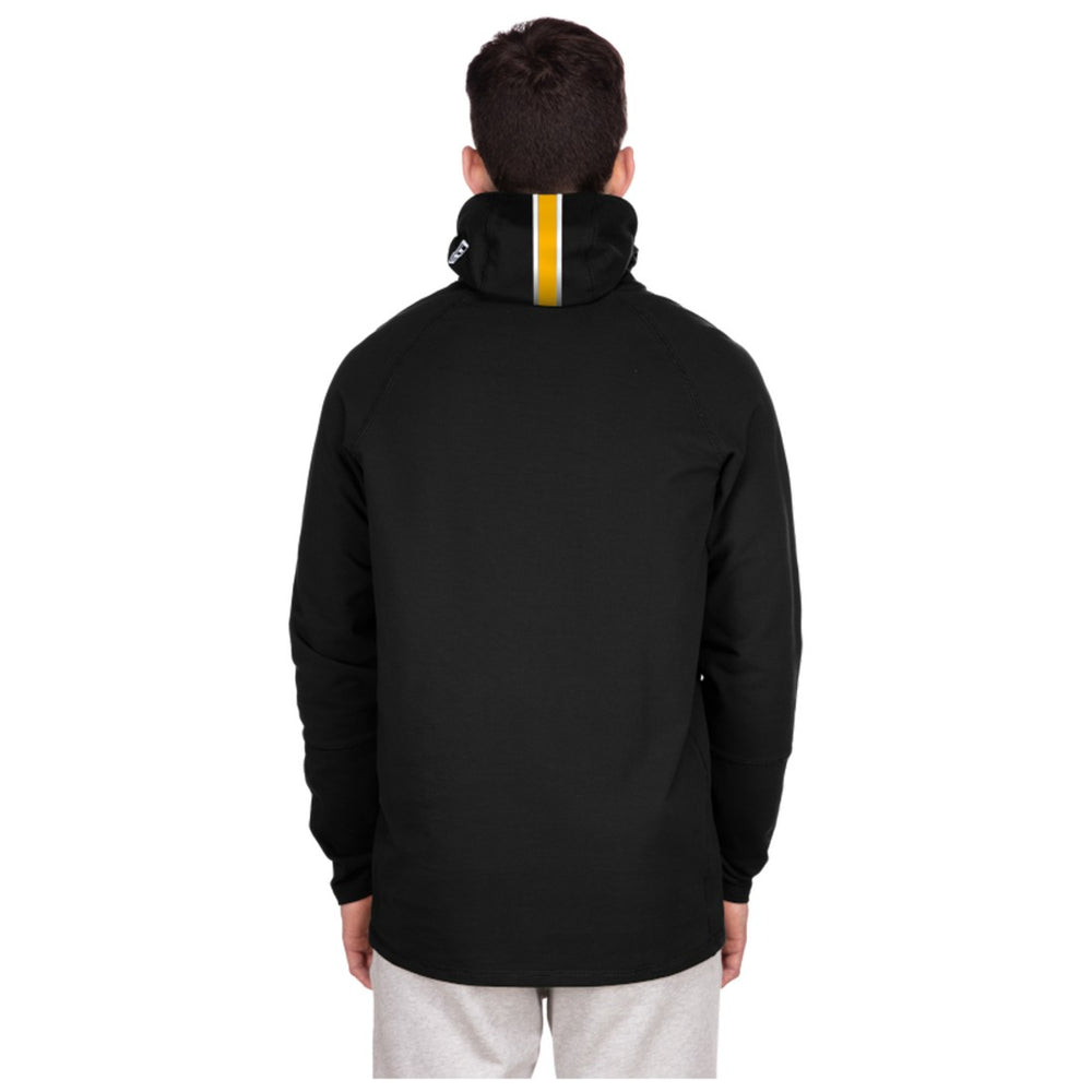 Green Bay Packers New Era Functional Fandom Balaclava Helmet Stripe Tri-Blend Hoodie Black - NFL