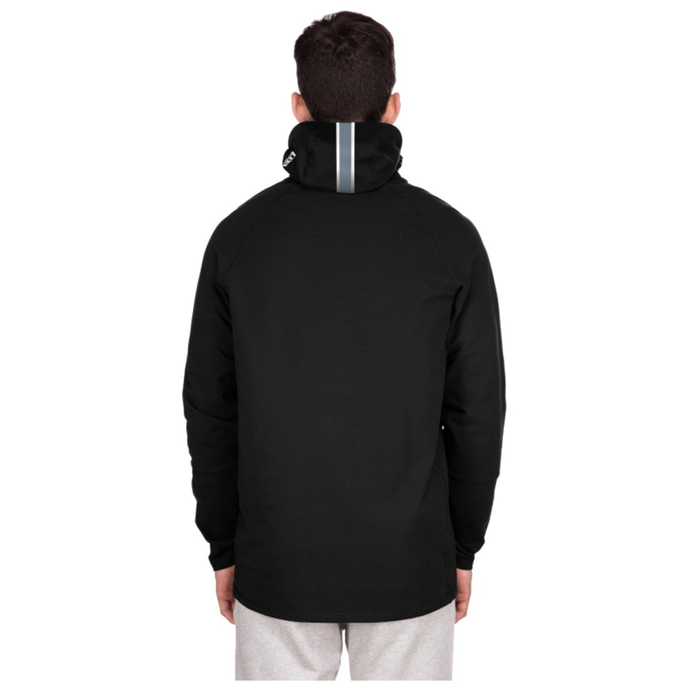 Detroit Lions New Era Functional Fandom Balaclava Helmet Stripe Tri-Blend Hoodie Black - NFL