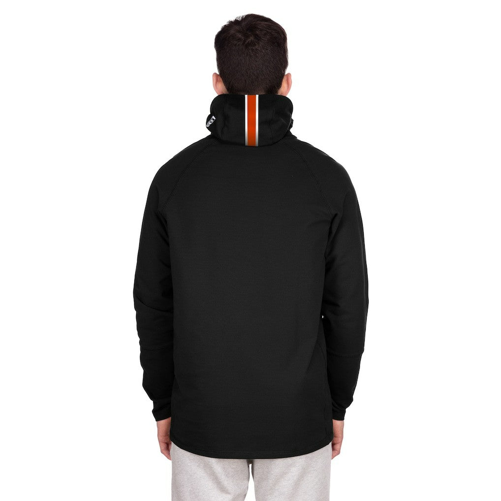 Denver Broncos New Era Functional Fandom Balaclava Helmet Stripe Tri-Blend Hoodie Black - NFL