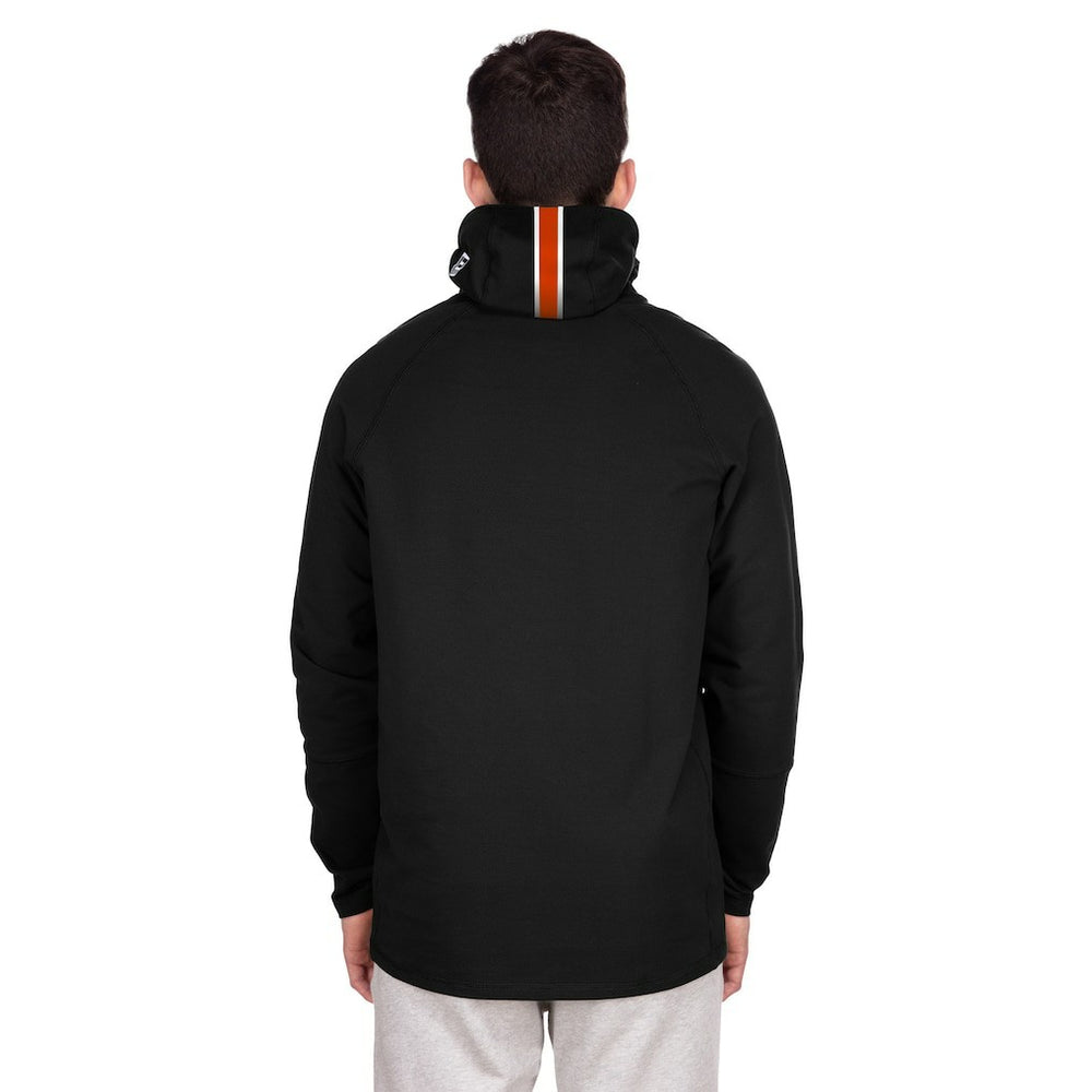 Denver Broncos New Era Functional Fandom Balaclava Helmet Stripe Tri-Blend Hoodie Black - NFL