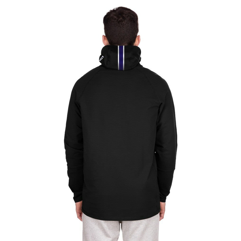 Baltimore Ravens New Era Functional Fandom Balaclava Helmet Stripe Tri-Blend Hoodie Black - NFL