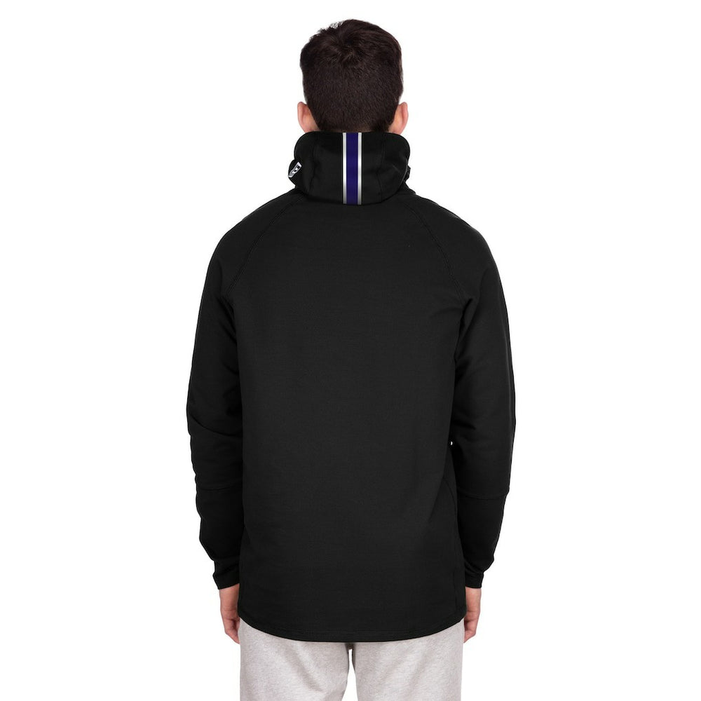 Baltimore Ravens New Era Functional Fandom Balaclava Helmet Stripe Tri-Blend Hoodie Black - NFL