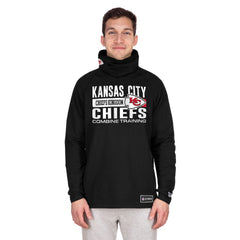 Kansas City Chiefs New Era Functional Fandom Balaclava Helmet Stripe Tri-Blend Hoodie Black - NFL
