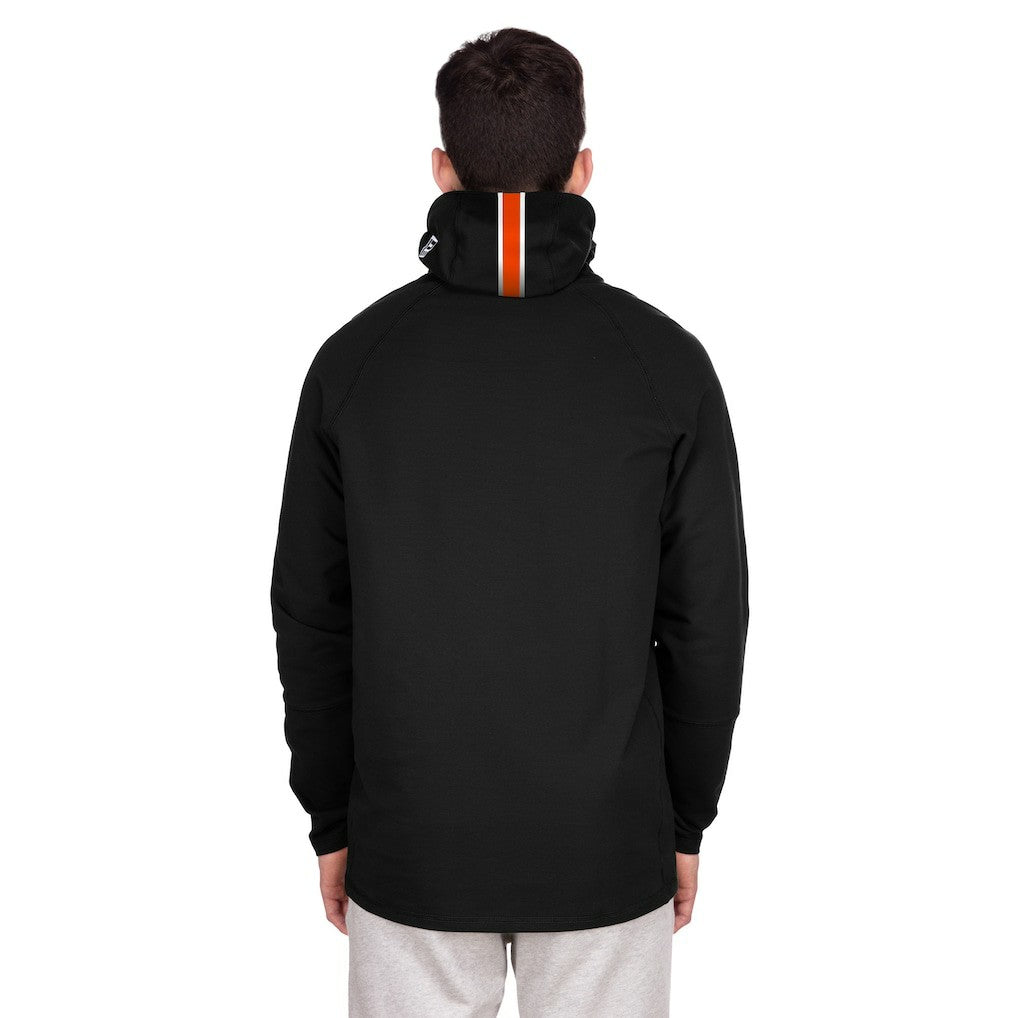 Miami Dolphins New Era Functional Fandom Balaclava Helmet Stripe Tri-Blend Hoodie Black - NFL
