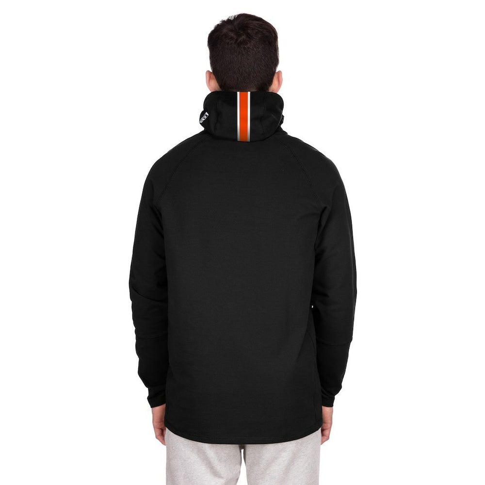 Miami Dolphins New Era Functional Fandom Balaclava Helmet Stripe Tri-Blend Hoodie Black - NFL