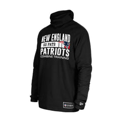 New England Patriots New Era Functional Fandom Balaclava Helmet Stripe Tri-Blend Hoodie Black - NFL