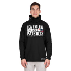 New England Patriots New Era Functional Fandom Balaclava Helmet Stripe Tri-Blend Hoodie Black - NFL
