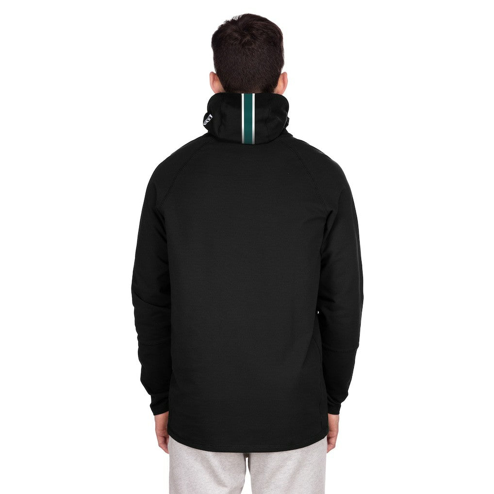 Philadelphia Eagles New Era Functional Fandom Balaclava Helmet Stripe Tri-Blend Hoodie Black - NFL
