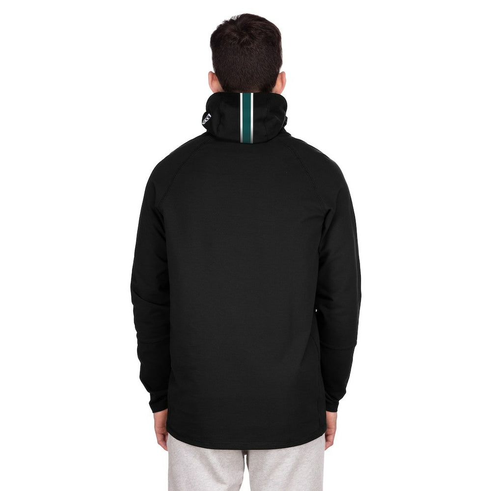 Philadelphia Eagles New Era Functional Fandom Balaclava Helmet Stripe Tri-Blend Hoodie Black - NFL