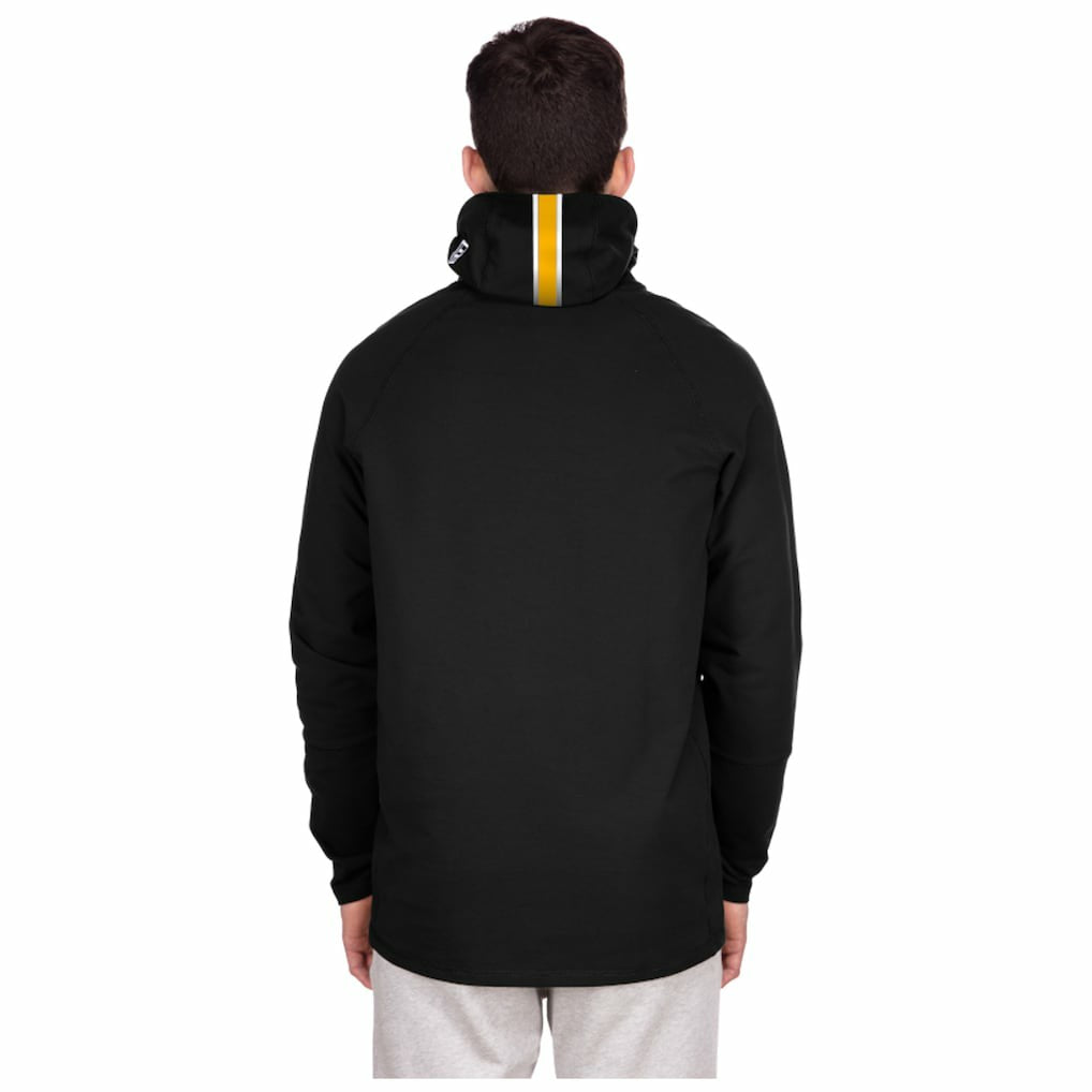 Minnesota Vikings New Era Functional Fandom Balaclava Helmet Stripe Tri-Blend Hoodie Black - NFL