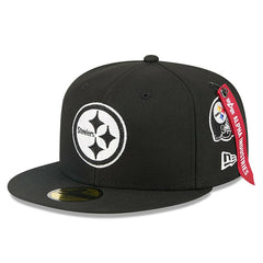 Pittsburgh Steelers New Era x Alpha Industries 59FIFTY Fitted Hat Black - NFL
