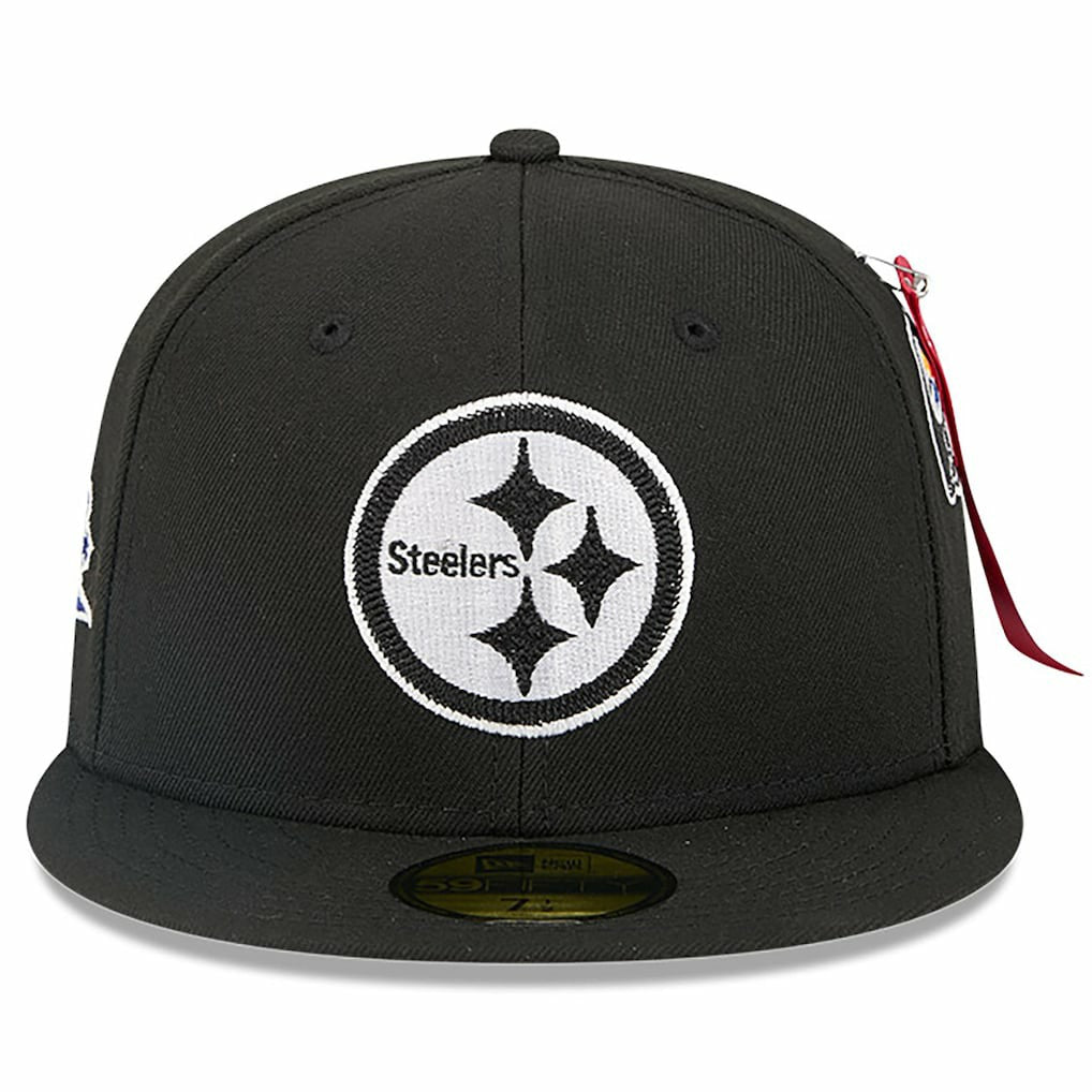 Pittsburgh Steelers New Era x Alpha Industries 59FIFTY Fitted Hat Black - NFL