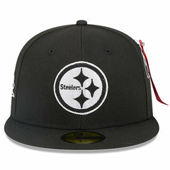 Pittsburgh Steelers New Era x Alpha Industries 59FIFTY Fitted Hat Black - NFL