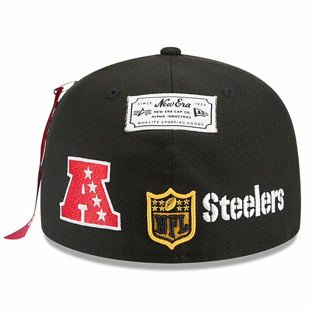 Pittsburgh Steelers New Era x Alpha Industries 59FIFTY Fitted Hat Black - NFL
