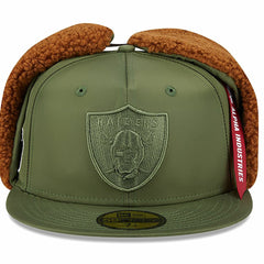 Las Vegas Raiders New Era x Alpha Industries Dog Ears 59FIFTY Fitted Hat Olive - NFL