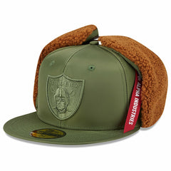 Las Vegas Raiders New Era x Alpha Industries Dog Ears 59FIFTY Fitted Hat Olive - NFL