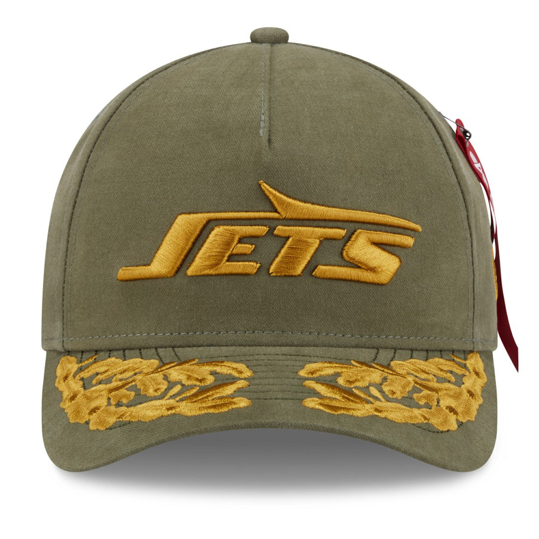 New York Jets New Era x Alpha Industries A-Frame 9FORTY Adjustable Hat Olive - NFL