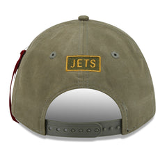 New York Jets New Era x Alpha Industries A-Frame 9FORTY Adjustable Hat Olive - NFL