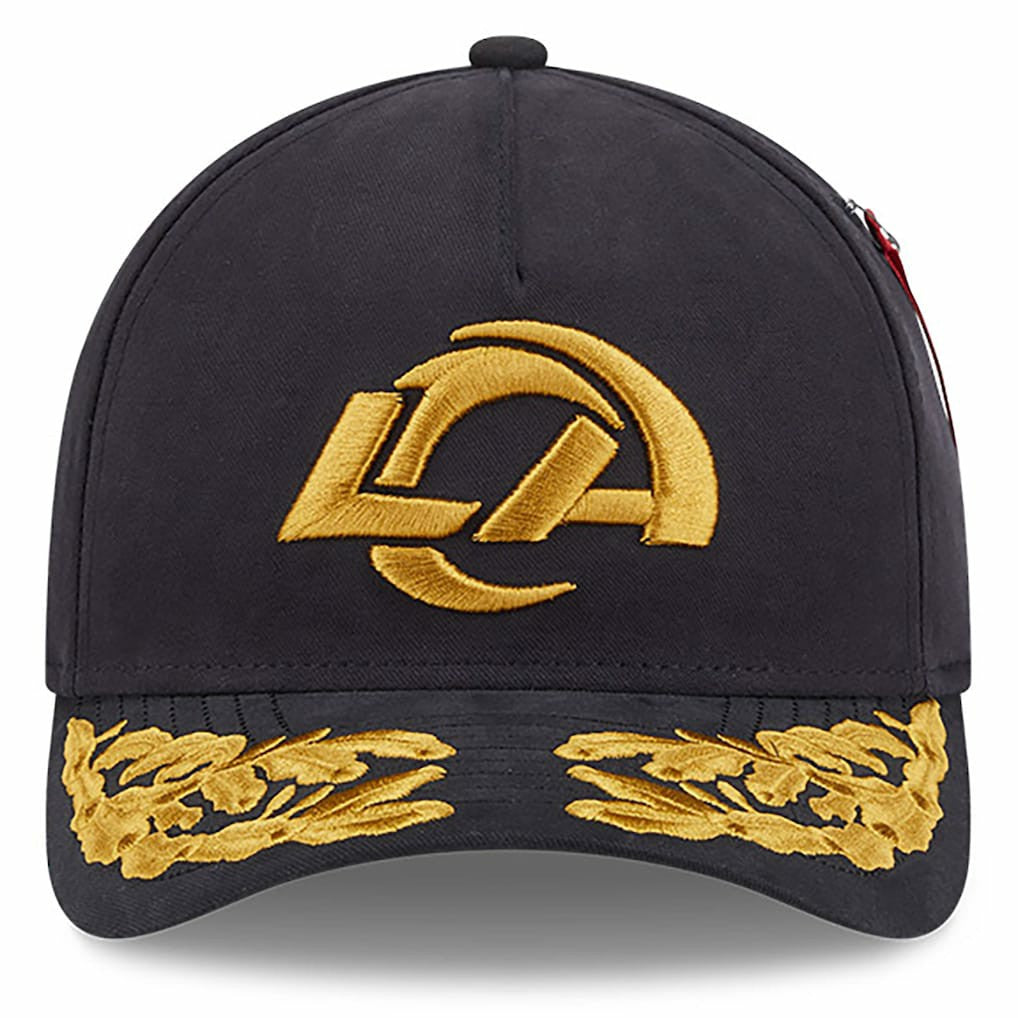 Los Angeles Rams New Era x Alpha Industries A-Frame 9FORTY Adjustable Hat Black - NFL
