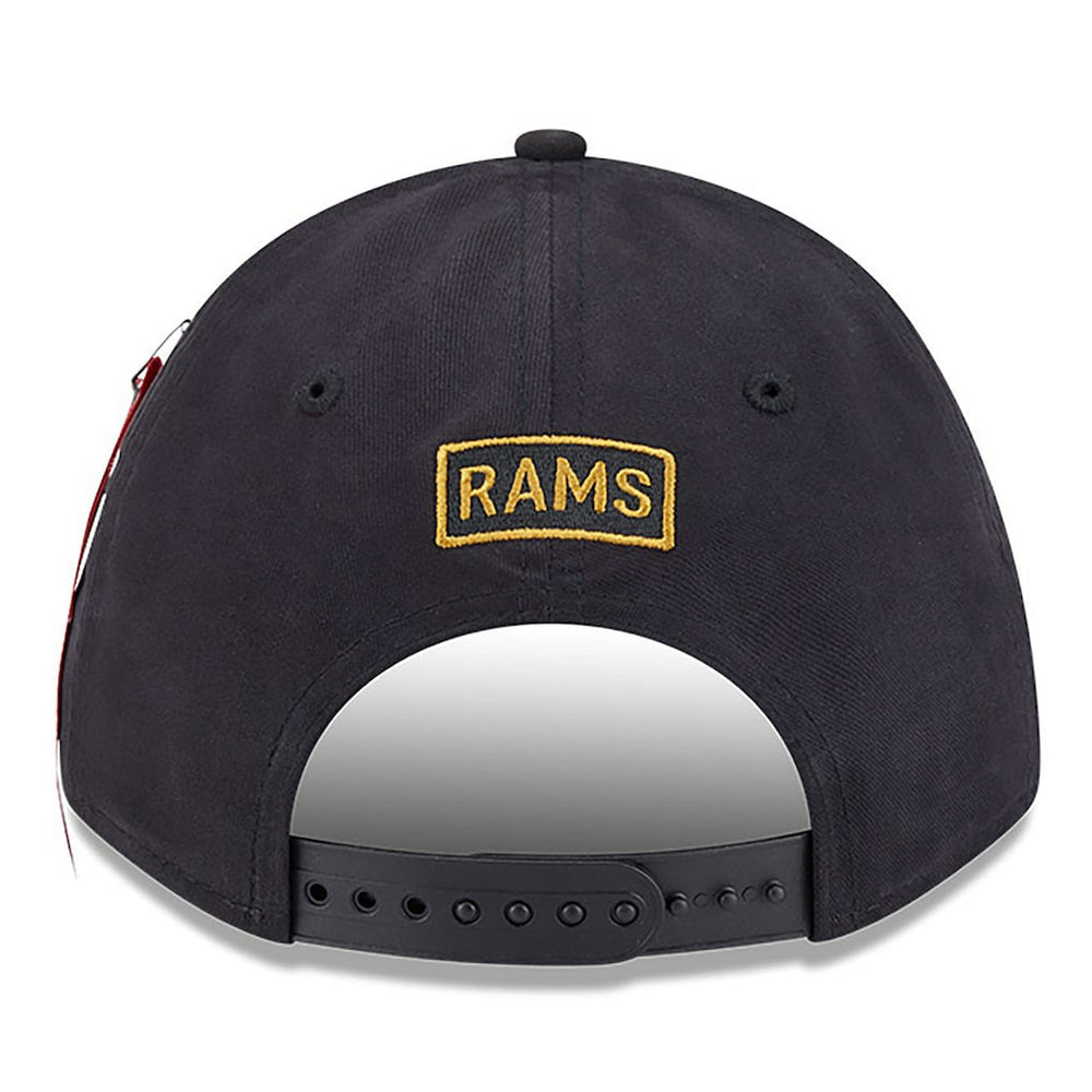 Los Angeles Rams New Era x Alpha Industries A-Frame 9FORTY Adjustable Hat Black - NFL