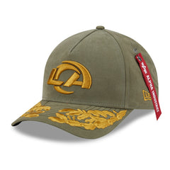 Los Angeles Rams New Era x Alpha Industries A-Frame 9FORTY Adjustable Hat Olive - NFL