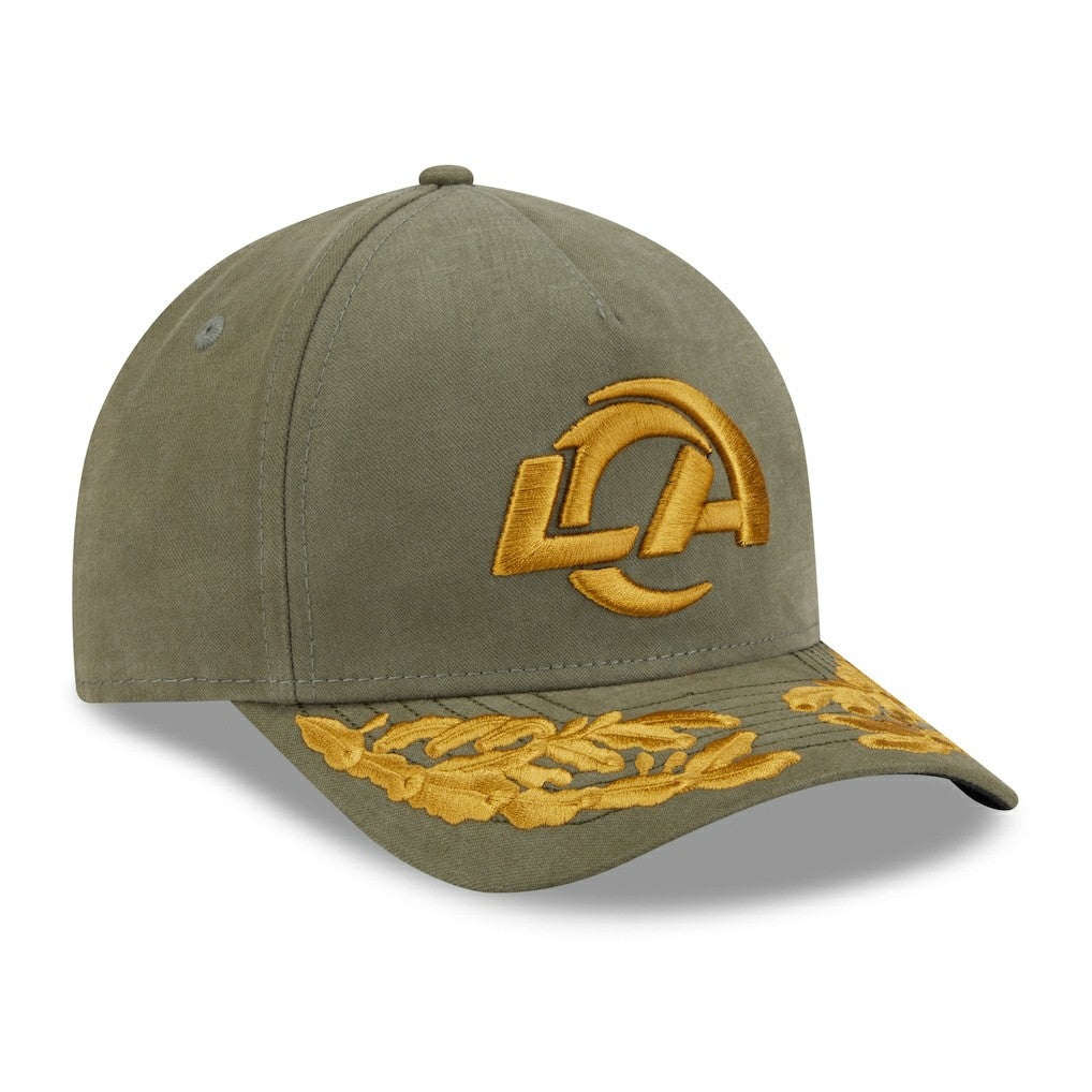 Los Angeles Rams New Era x Alpha Industries A-Frame 9FORTY Adjustable Hat Olive - NFL