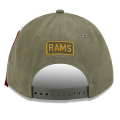 Los Angeles Rams New Era x Alpha Industries A-Frame 9FORTY Adjustable Hat Olive - NFL