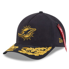 Miami Dolphins New Era x Alpha Industries A-Frame 9FORTY Adjustable Hat Black - NFL
