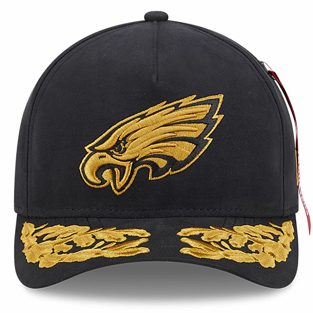 Philadelphia Eagles New Era x Alpha Industries A-Frame 9FORTY Adjustable Hat Black - NFL