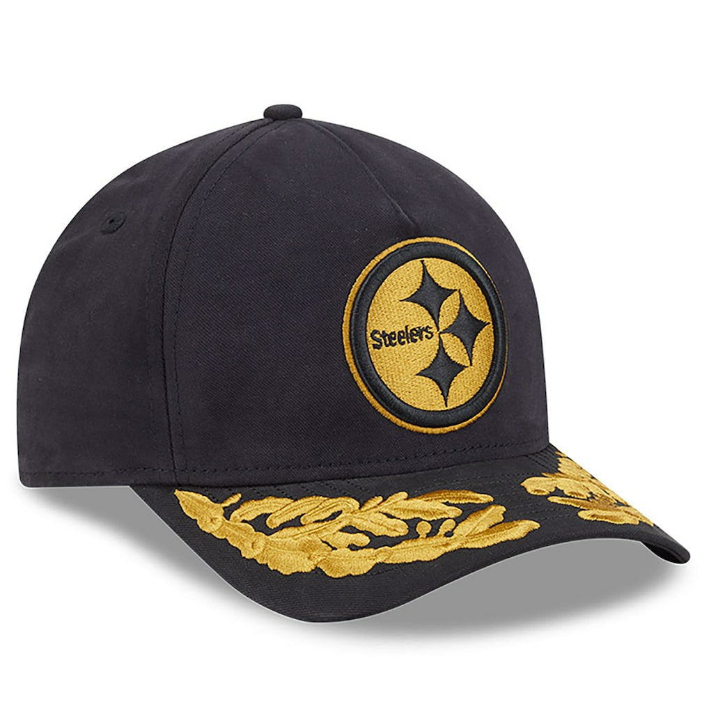 Pittsburgh Steelers New Era x Alpha Industries A-Frame 9FORTY Adjustable Hat Black - NFL