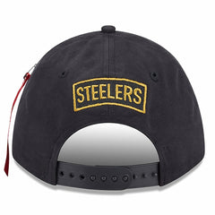 Pittsburgh Steelers New Era x Alpha Industries A-Frame 9FORTY Adjustable Hat Black - NFL