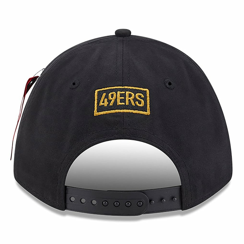 San Francisco 49ers New Era x Alpha Industries A-Frame 9FORTY Adjustable Hat Black - NFL