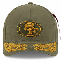San Francisco 49ers New Era x Alpha Industries A-Frame 9FORTY Adjustable Hat Olive - NFL