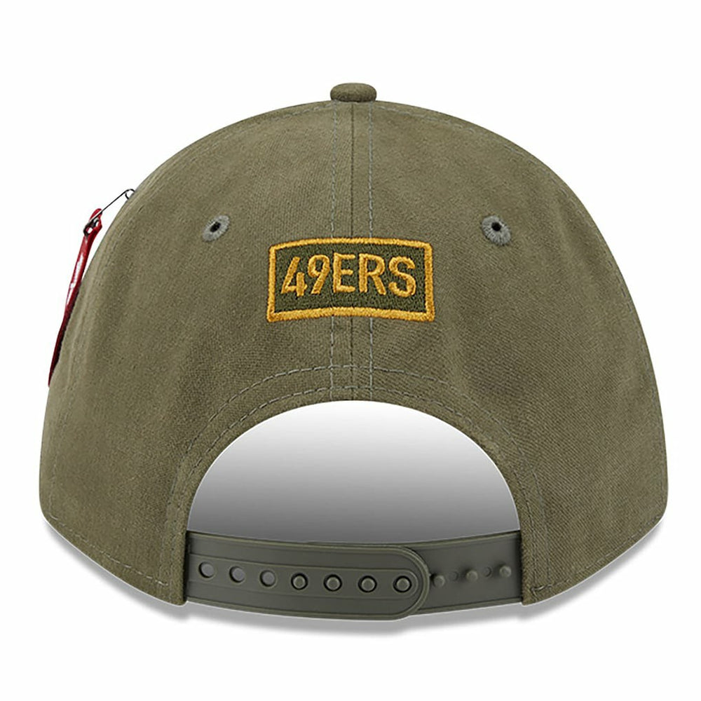 San Francisco 49ers New Era x Alpha Industries A-Frame 9FORTY Adjustable Hat Olive - NFL