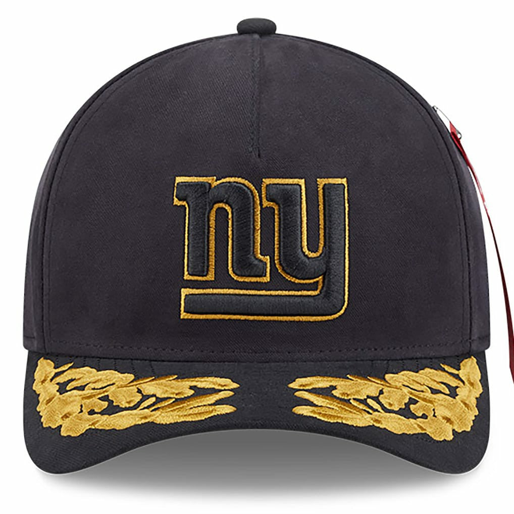 New York Giants New Era x Alpha Industries A-Frame 9FORTY Adjustable Hat Black - NFL
