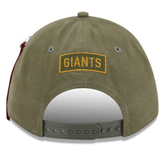 New York Giants New Era x Alpha Industries A-Frame 9FORTY Adjustable Hat Olive - NFL