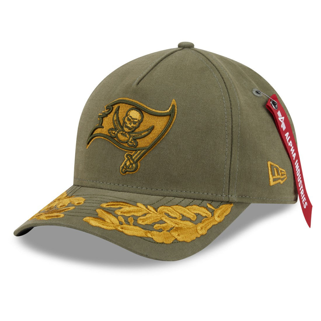 Tampa Bay Buccaneers New Era x Alpha Industries A-Frame 9FORTY Adjustable Hat Olive - NFL