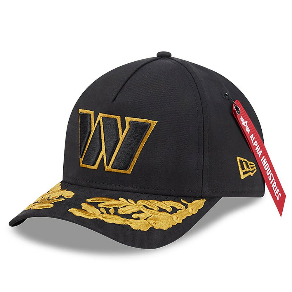 Washington Commanders New Era x Alpha Industries A-Frame 9FORTY Adjustable Hat Black - NFL