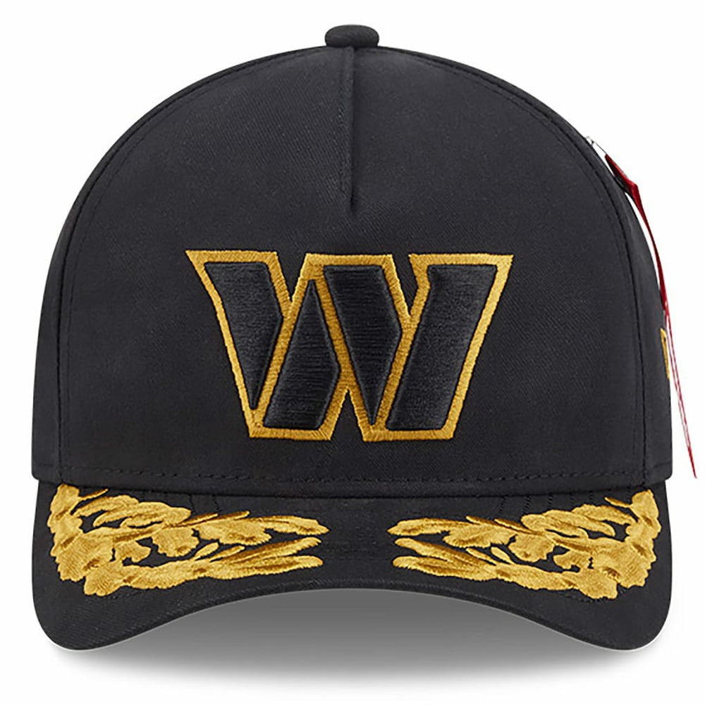 Washington Commanders New Era x Alpha Industries A-Frame 9FORTY Adjustable Hat Black - NFL