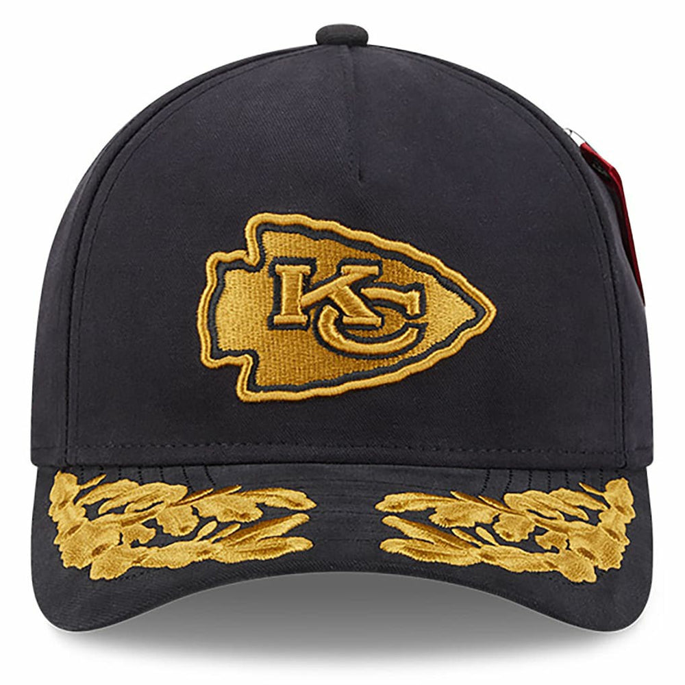 Kansas City Chiefs New Era x Alpha Industries A-Frame 9FORTY Adjustable Hat Black - NFL