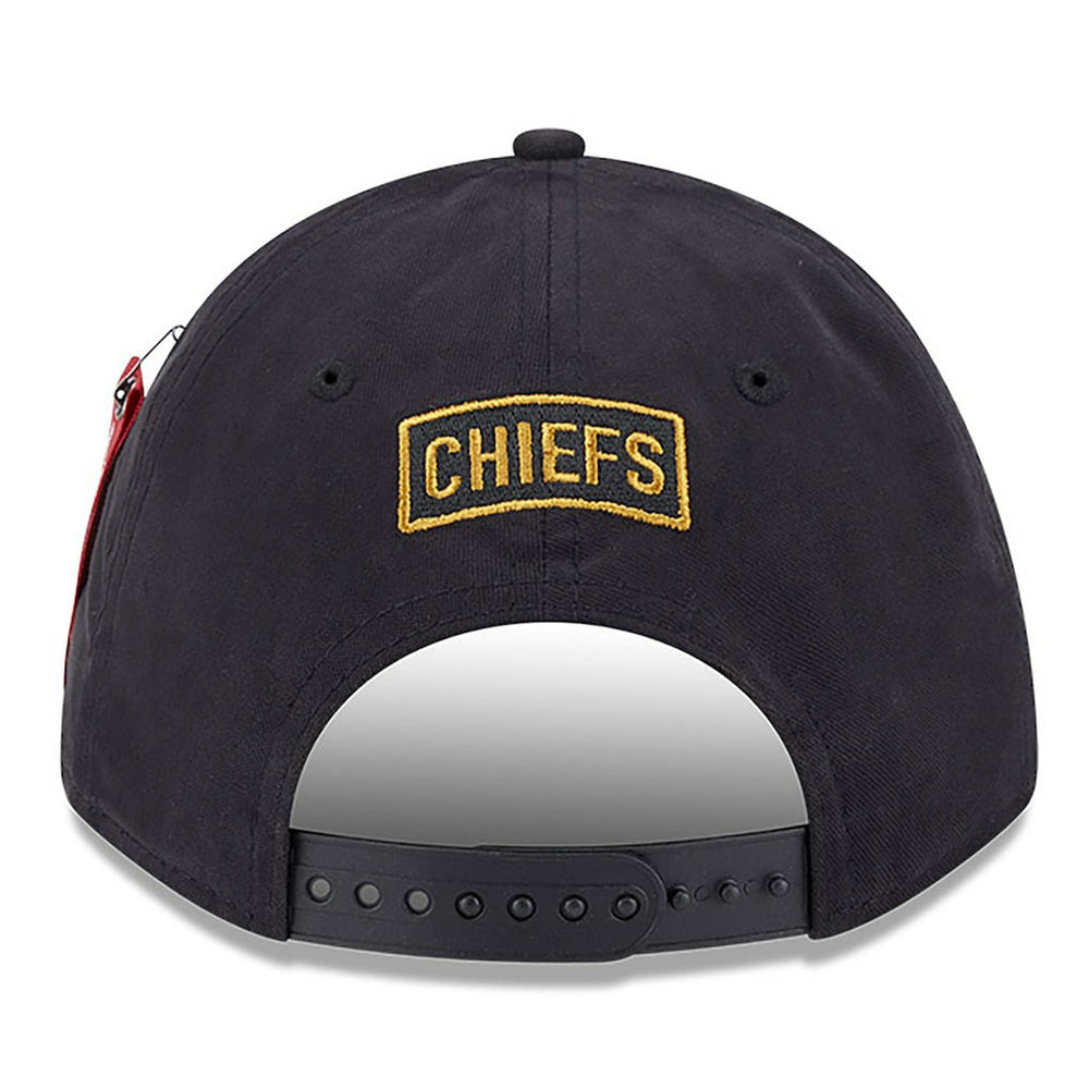 Kansas City Chiefs New Era x Alpha Industries A-Frame 9FORTY Adjustable Hat Black - NFL