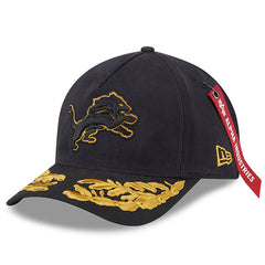 Detroit Lions New Era x Alpha Industries A-Frame 9FORTY Adjustable Hat Black - NFL