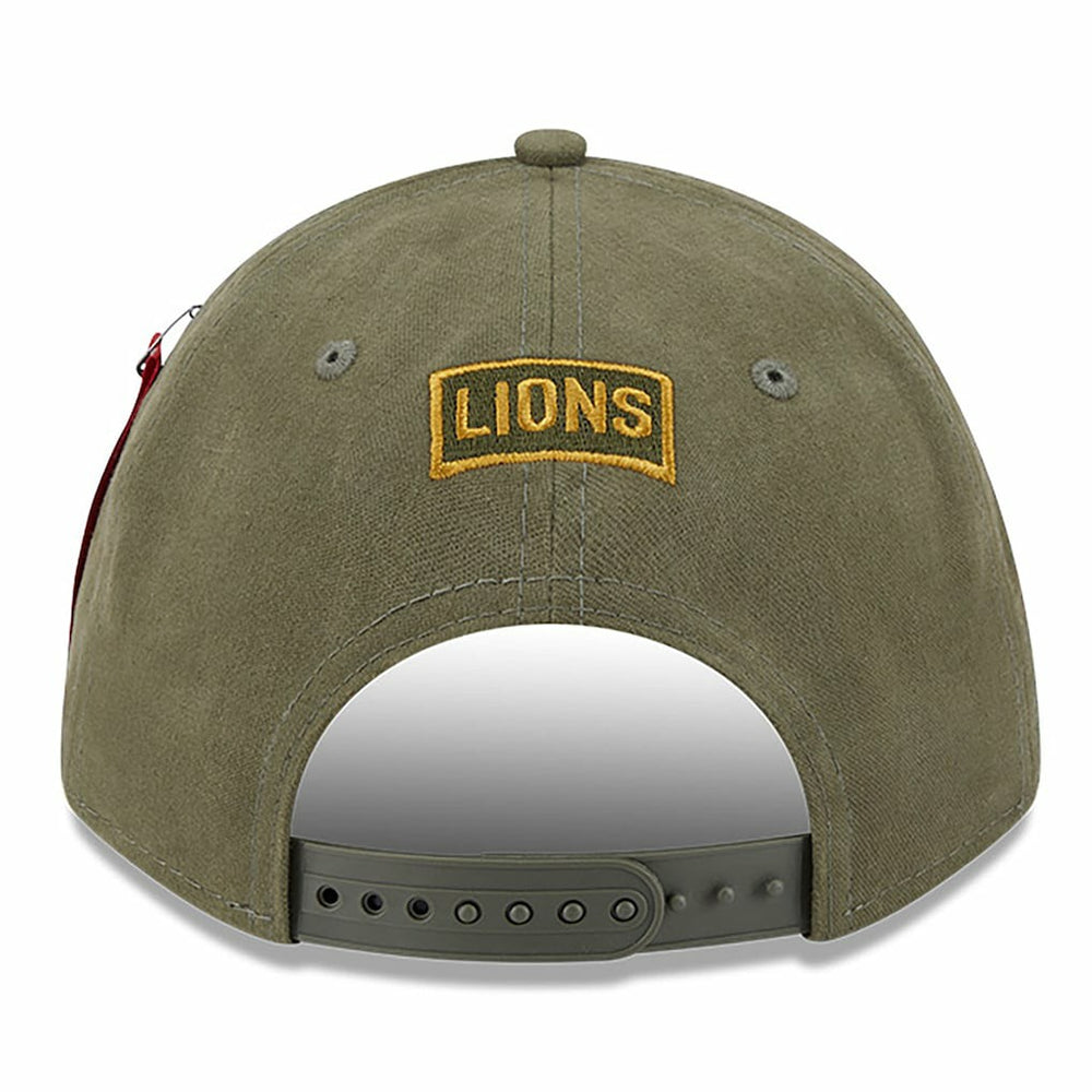 Detroit Lions New Era x Alpha Industries A-Frame 9FORTY Adjustable Hat Olive - NFL