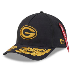Green Bay Packers New Era x Alpha Industries A-Frame 9FORTY Adjustable Hat Black - NFL