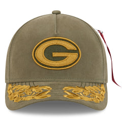 Green Bay Packers New Era x Alpha Industries A-Frame 9FORTY Adjustable Hat Olive - NFL