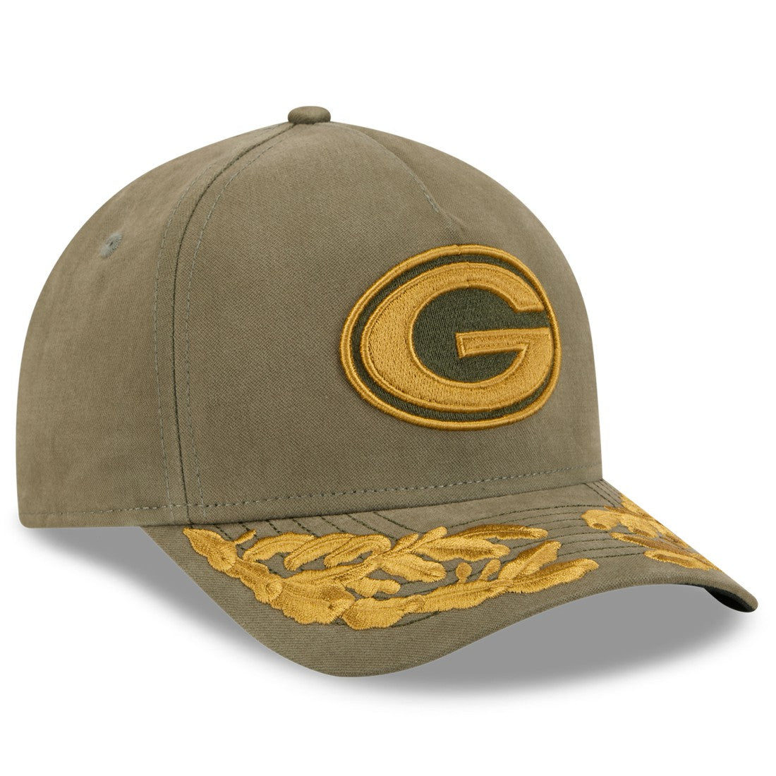 Green Bay Packers New Era x Alpha Industries A-Frame 9FORTY Adjustable Hat Olive - NFL