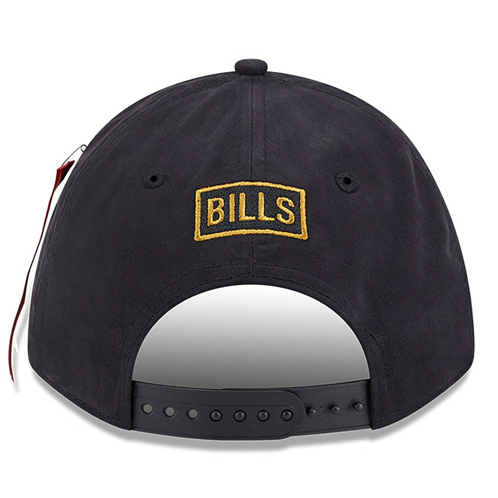 Buffalo Bills New Era x Alpha Industries A-Frame 9FORTY Adjustable Hat Black - NFL